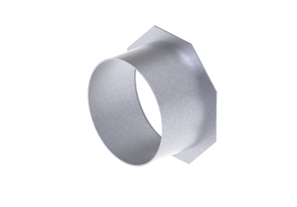 no hub bottom outlet plate NW 150, with outlet, 6", galvanized (pro V) | 19016206