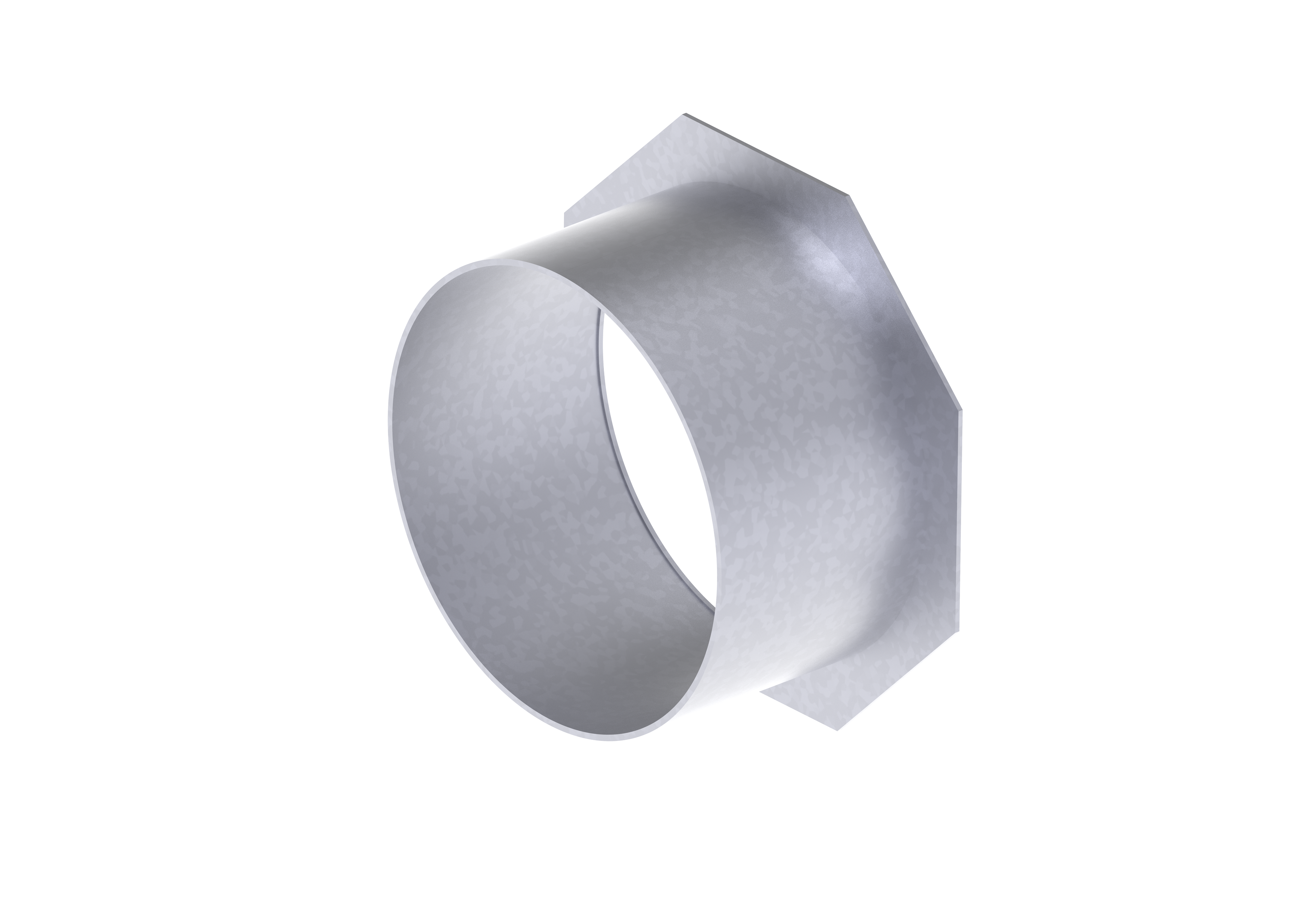 no hub bottom outlet plate NW 150, with outlet, 6", galvanized (pro V) | 19016206