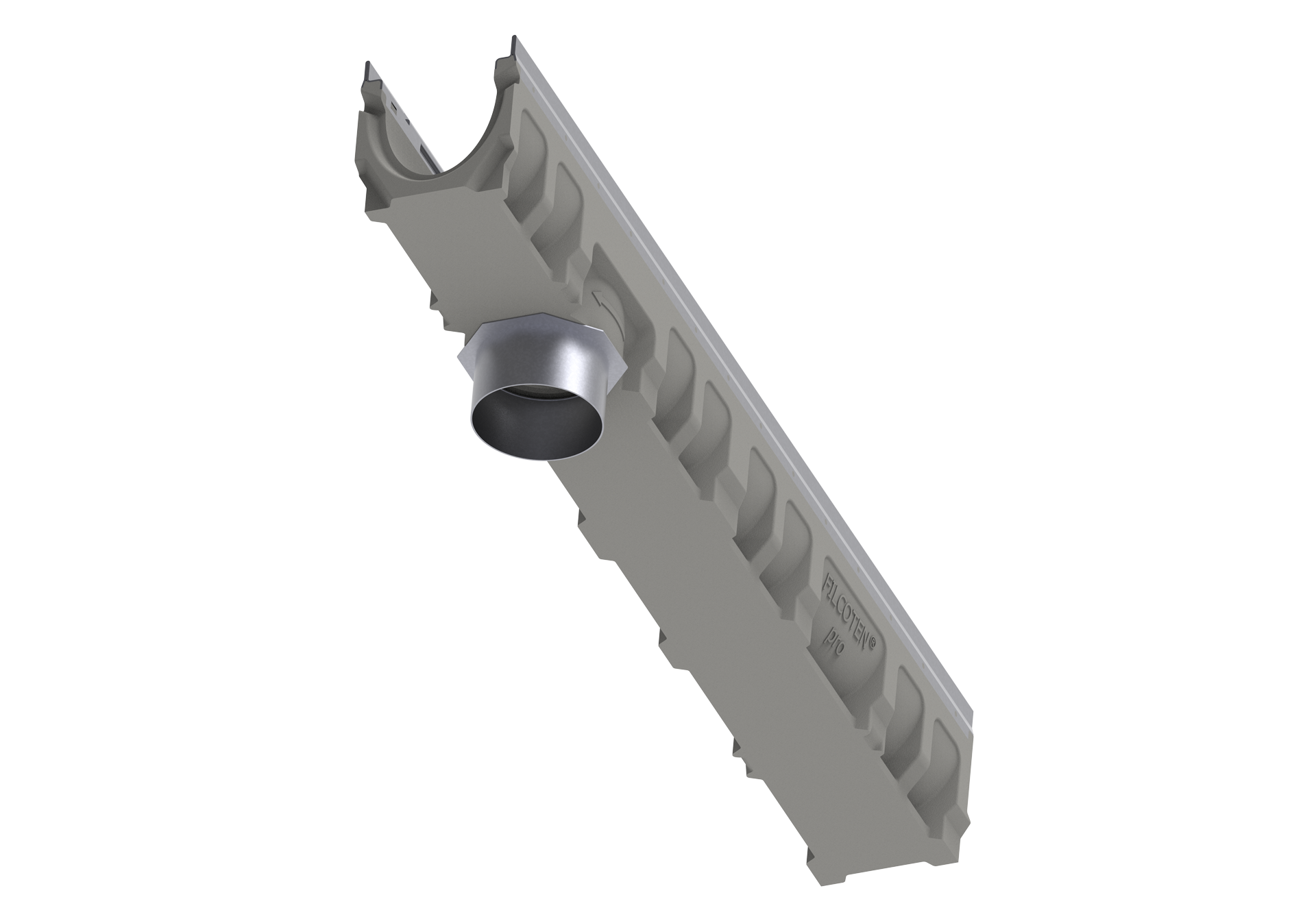 no hub bottom outlet plate NW 100, with outlet, 4", galvanized (pro V) | 19011204