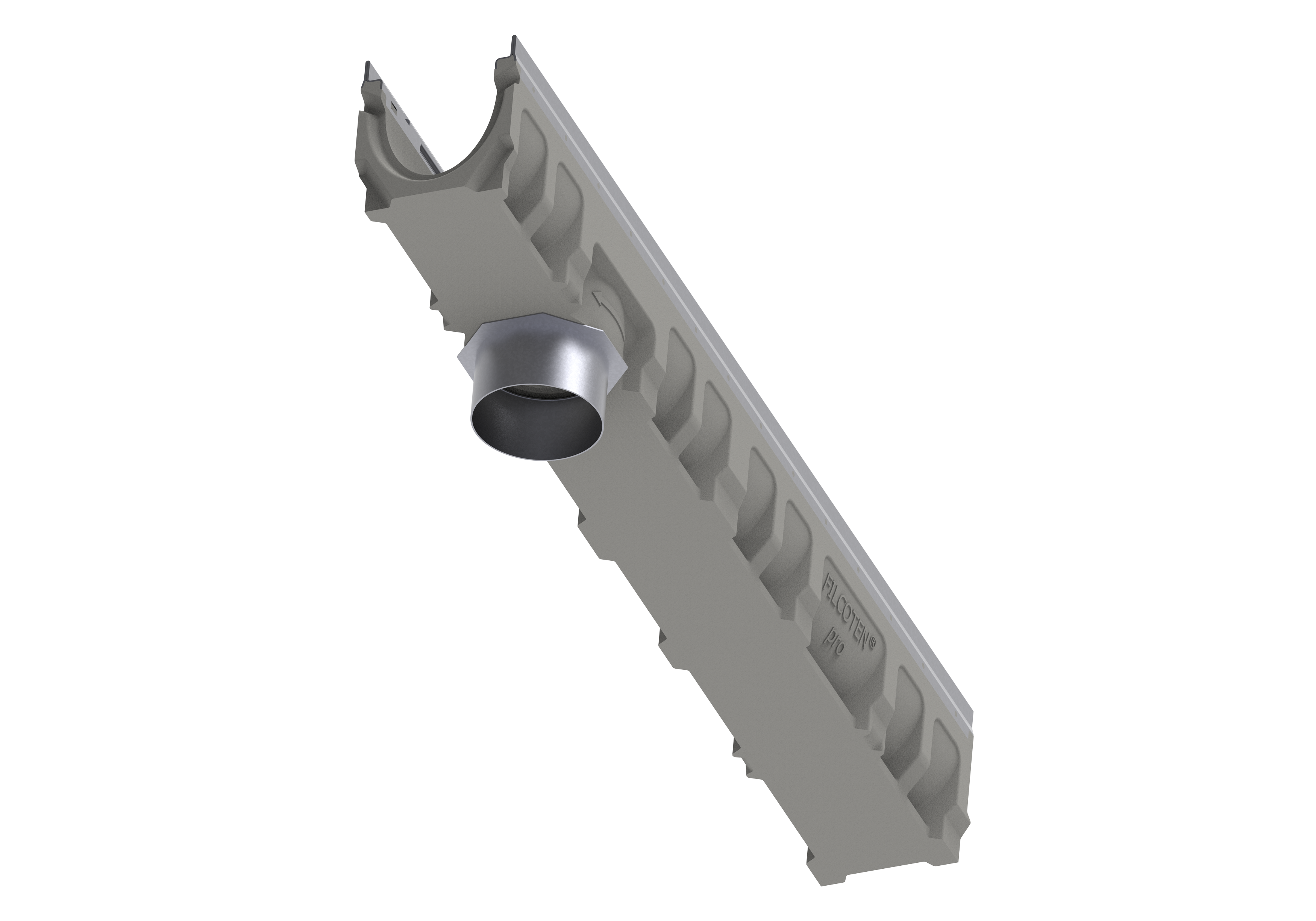 no hub bottom outlet plate NW 150, with outlet, 6", galvanized (pro V) | 19016206