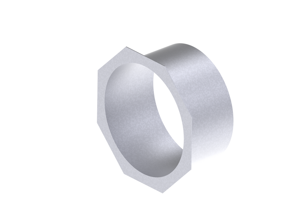 no hub bottom outlet plate NW 200, with vertical outlet, 8", galvanized (pro V) | 19021208