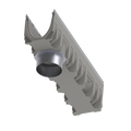 no hub bottom outlet plate NW 200, with vertical outlet, 8", galvanized (pro V) | 19021208