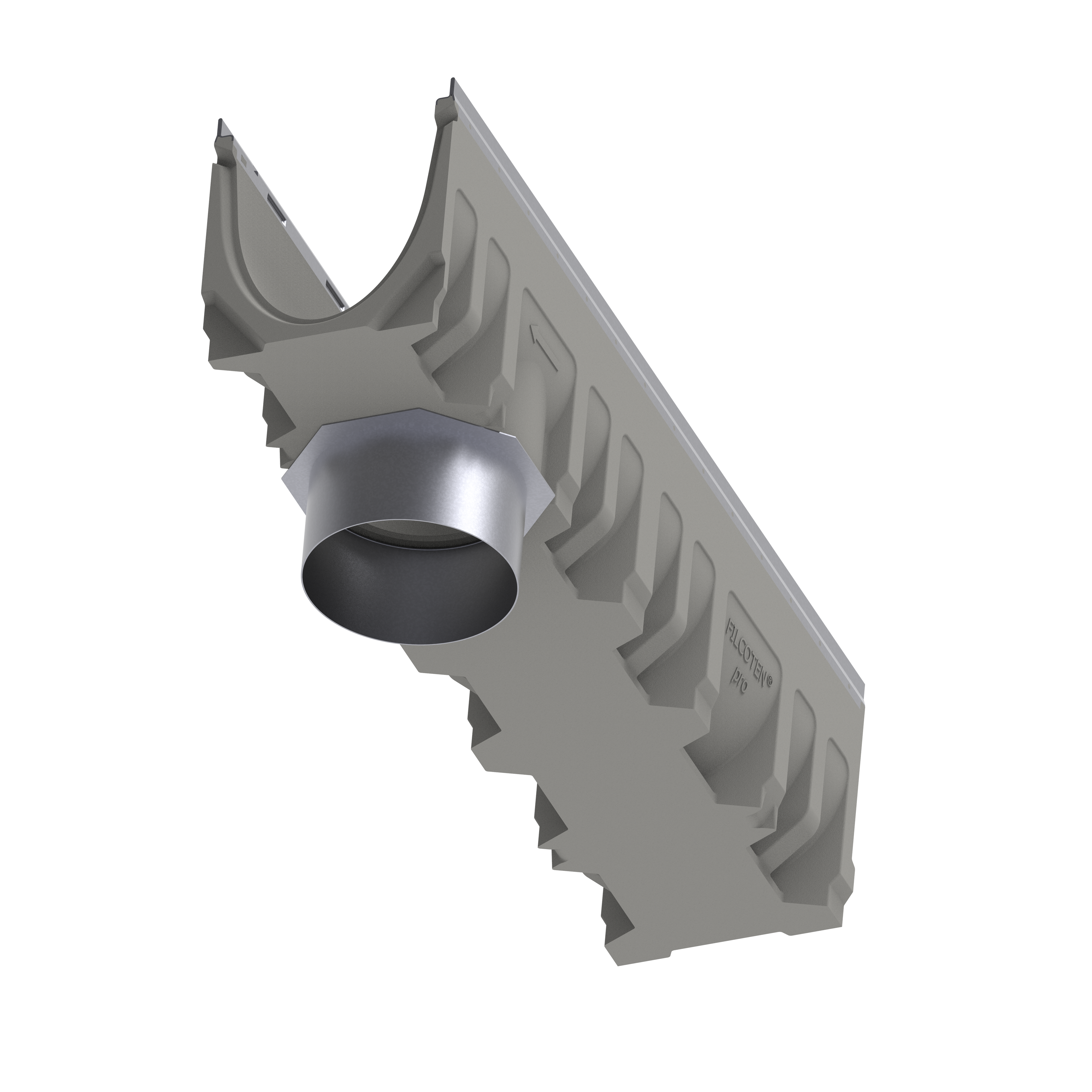 no hub bottom outlet plate NW 200, with vertical outlet, 8", galvanized (pro V) | 19021208