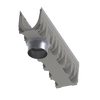 no hub bottom outlet plate NW 200, with vertical outlet, 8", galvanized (pro V) | 19021208