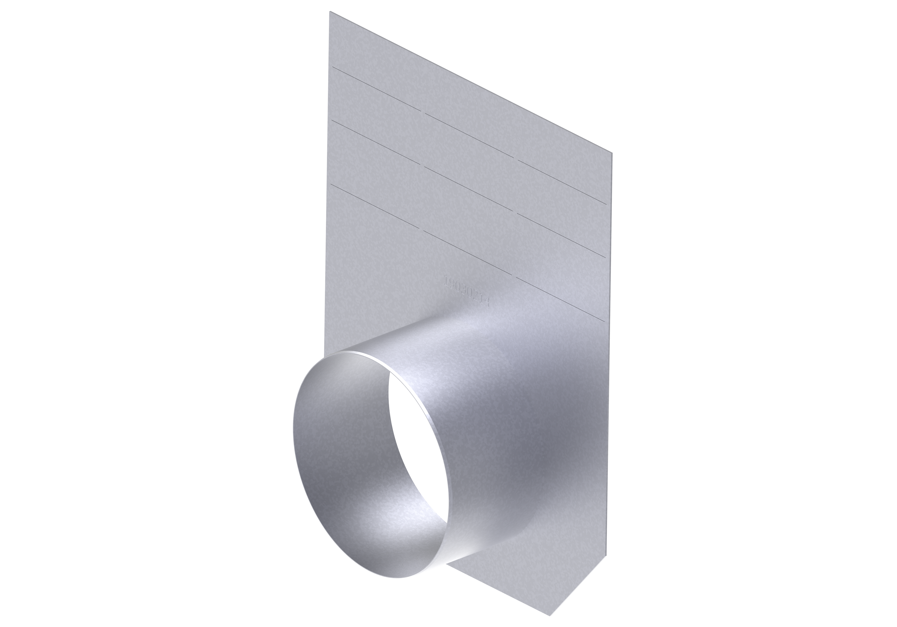 end cap NW 300, with outlet DN200, galvanized (pro No. 0-20) | 19030214