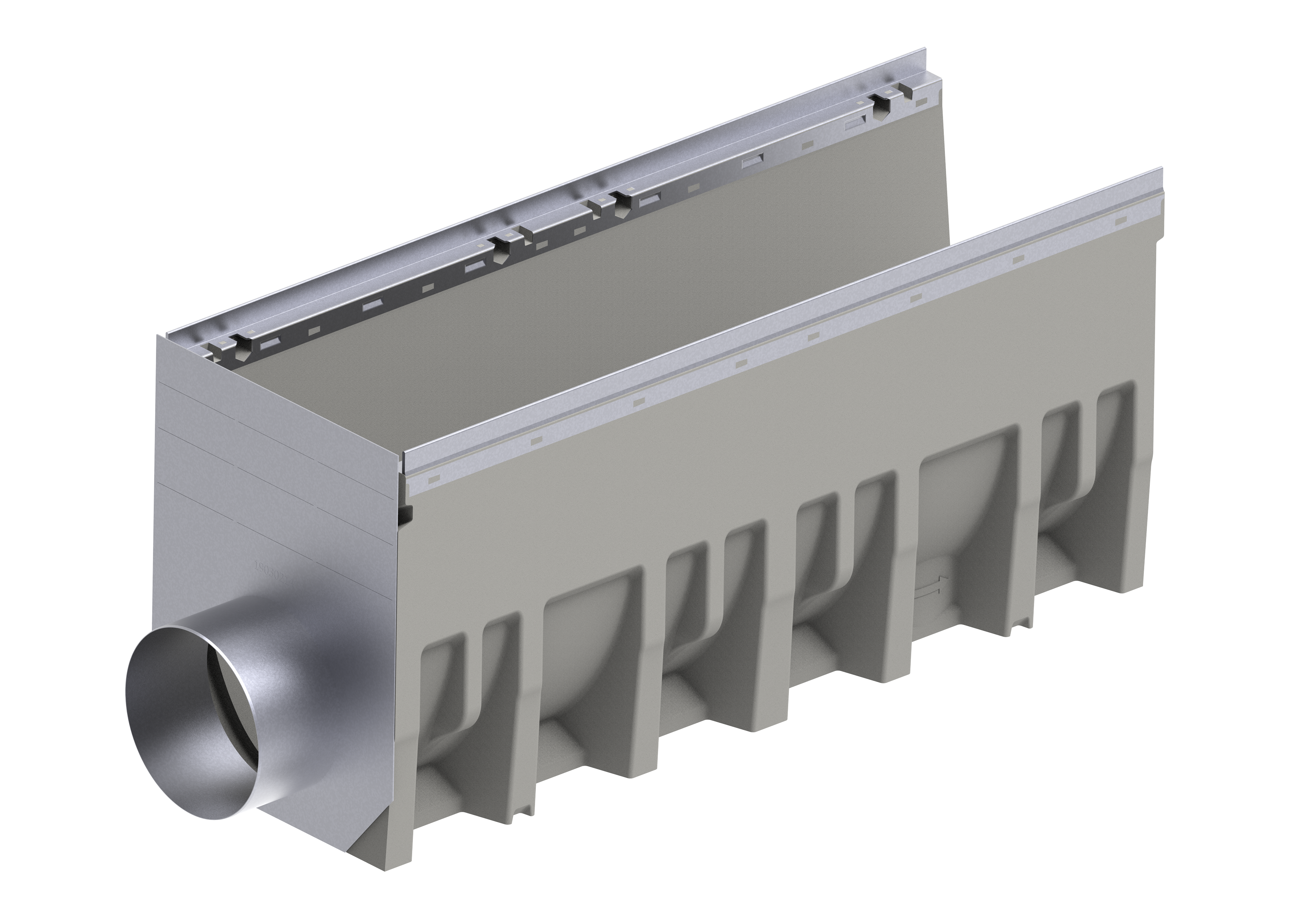 end cap NW 300, with outlet DN200, galvanized (pro No. 0-20) | 19030214